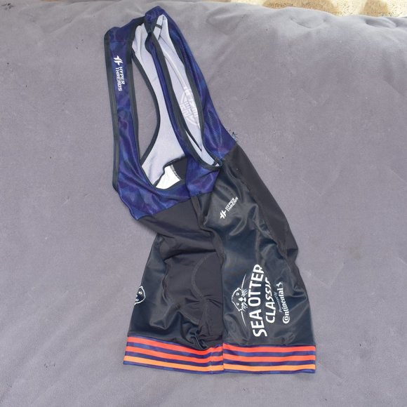 HYPER THREADS SEA OTTER CYCLING BIBSHORTS NWT US W'S SZ XL COMPETITION NAVY - Picture 5 of 6